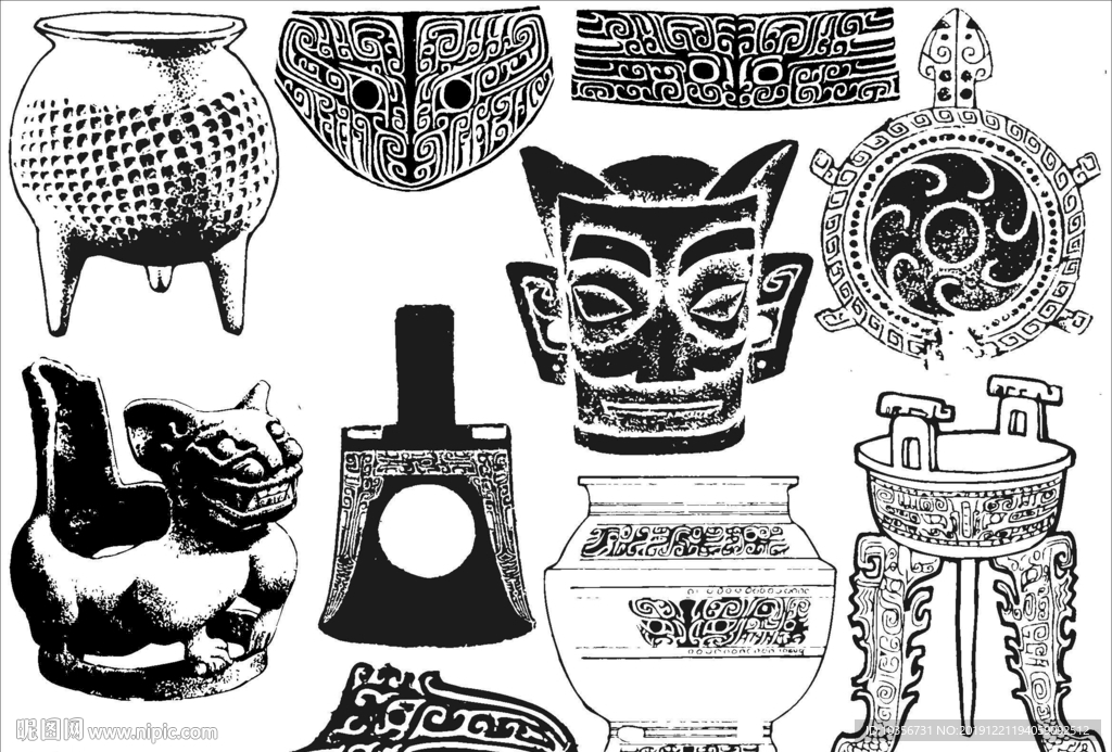 商周时代 古代传统文物花纹