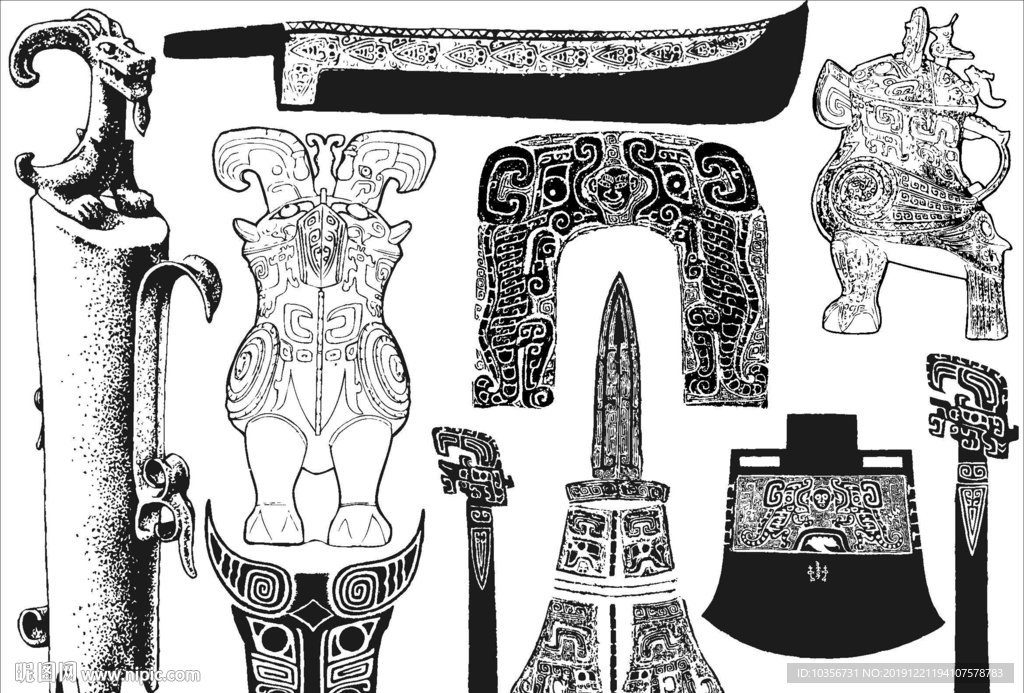商周时代 古代传统工具花纹