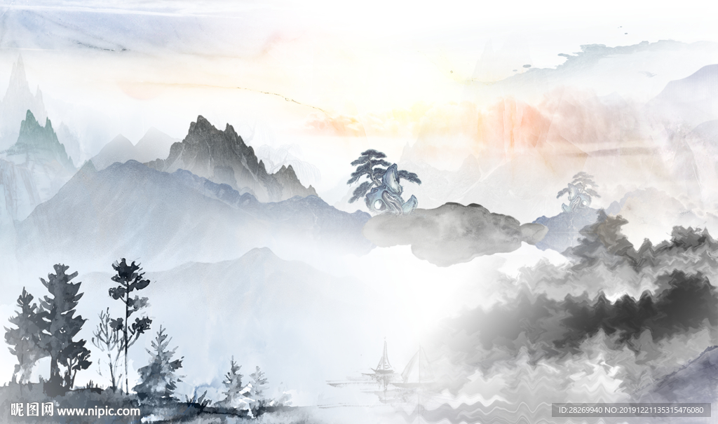 禅意水墨山水