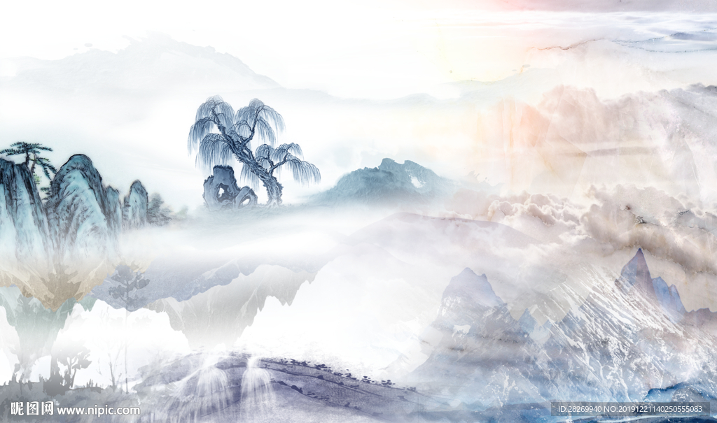 禅意水墨山水