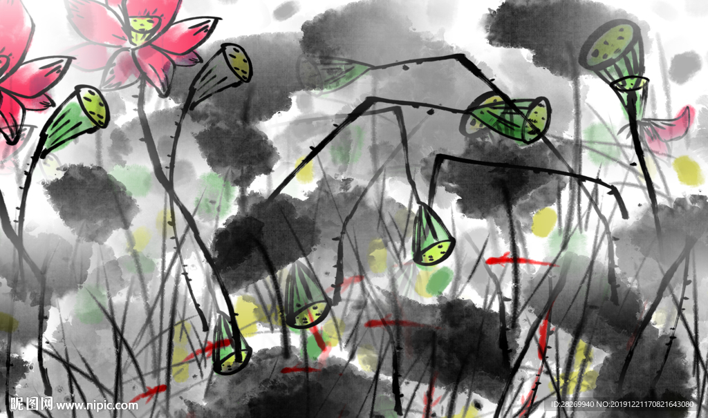 荷花图
