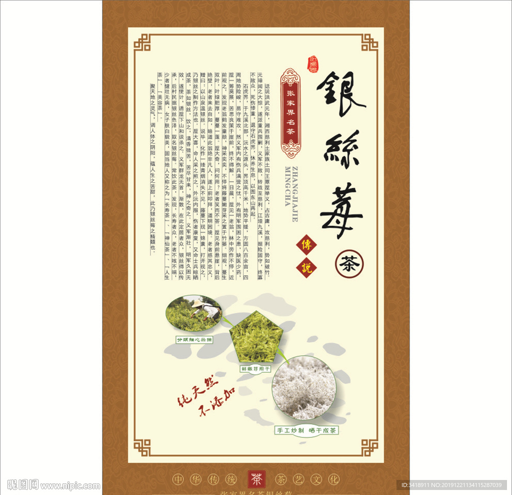 银丝莓茶宣传展板