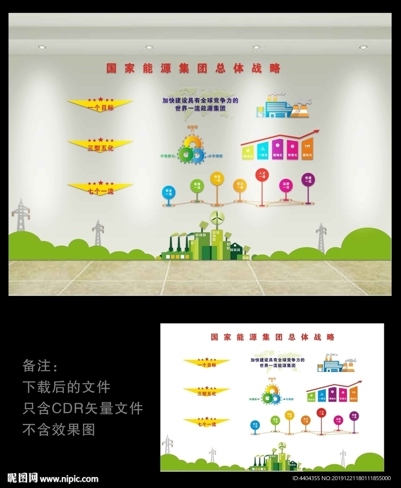 能源企业文化墙
