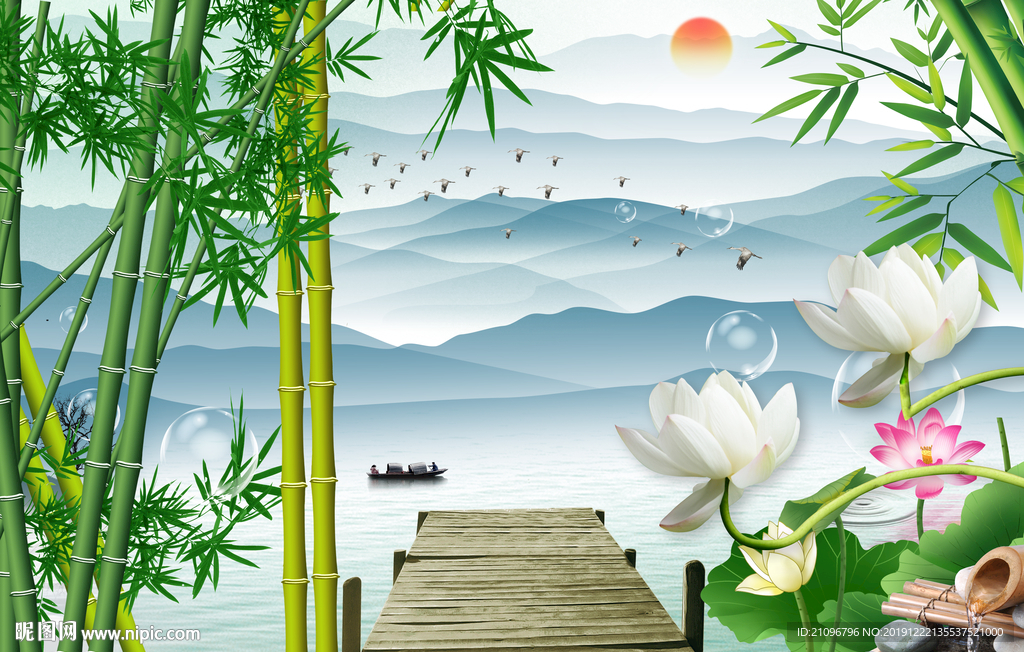 现代背景墙