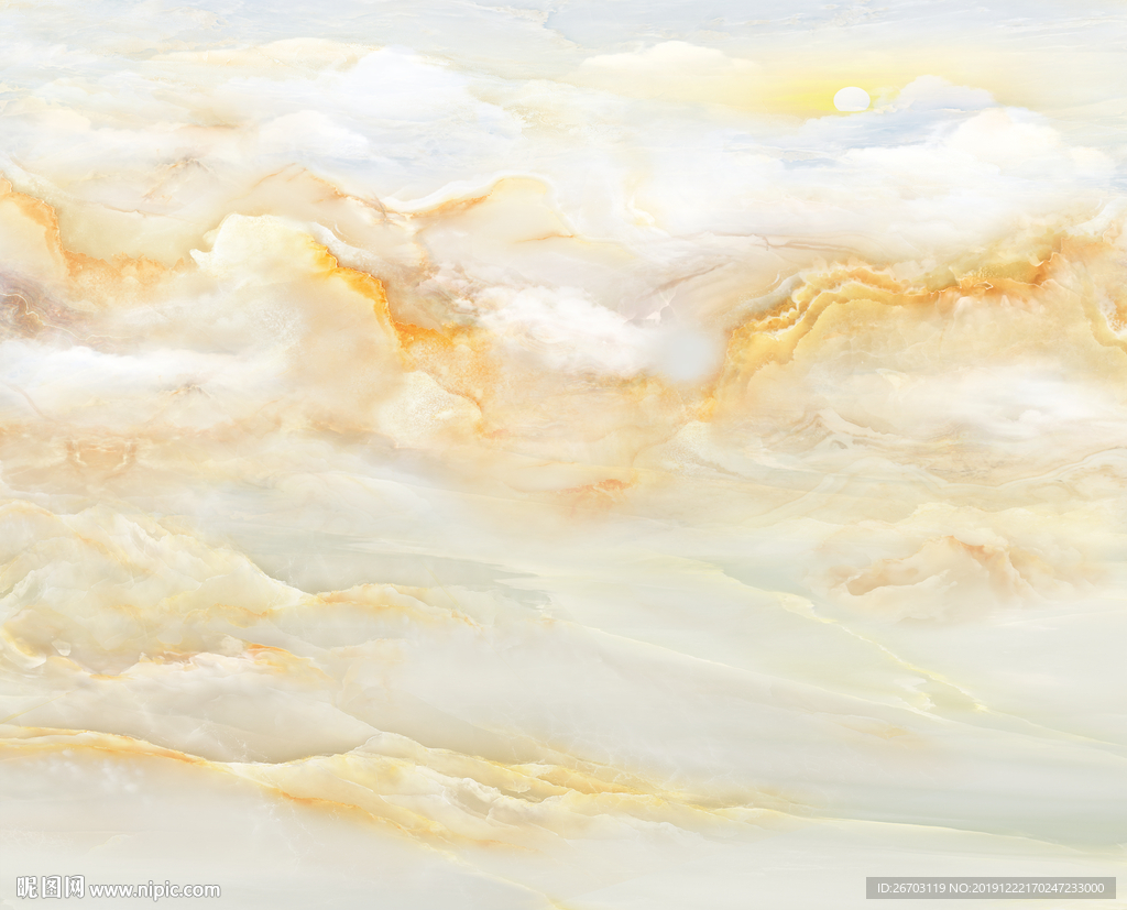 原创新款大理石纹山水画背景墙