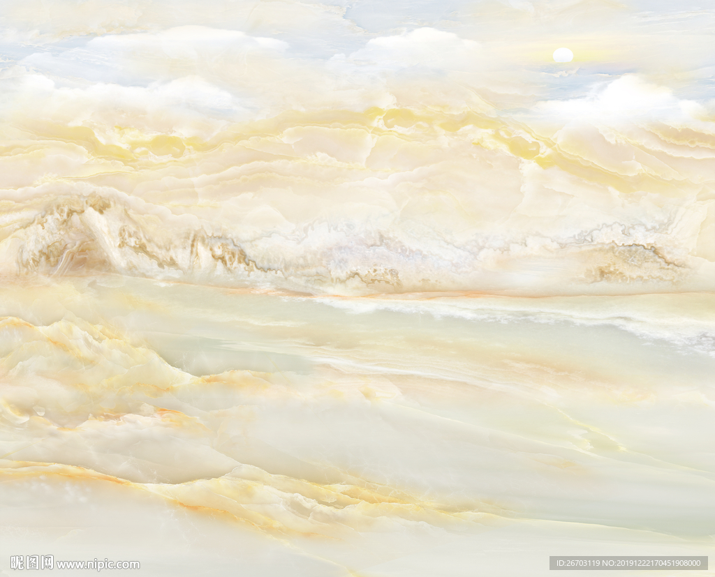 新款大理石纹山水画背景墙