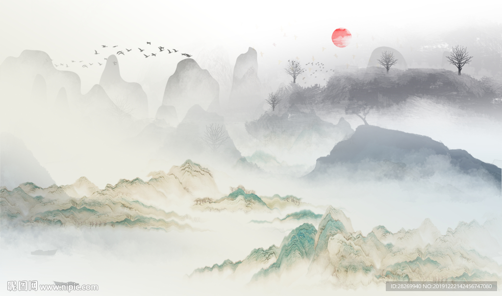 新中式背景墙