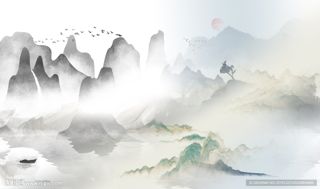 新中式背景墙