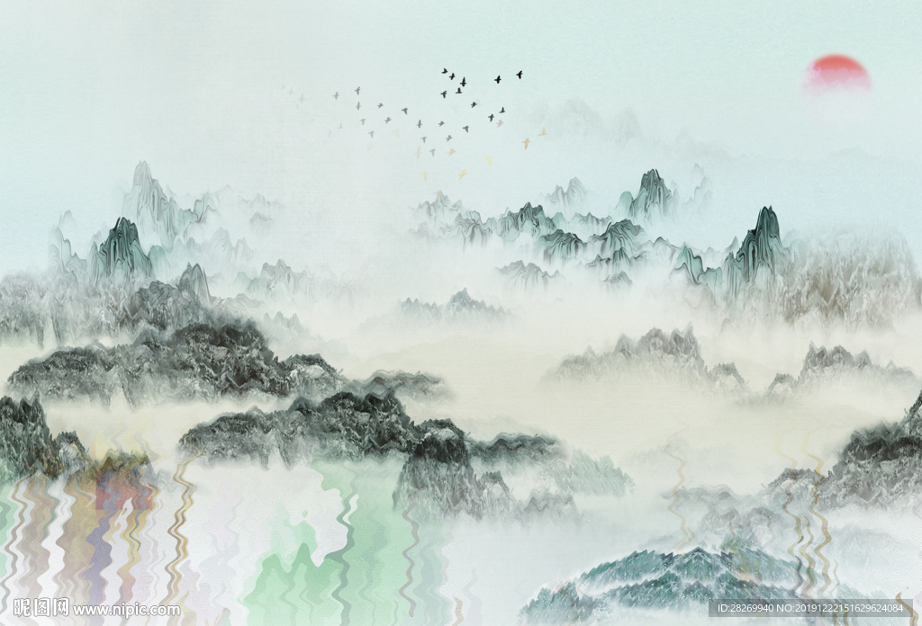 新中式背景墙