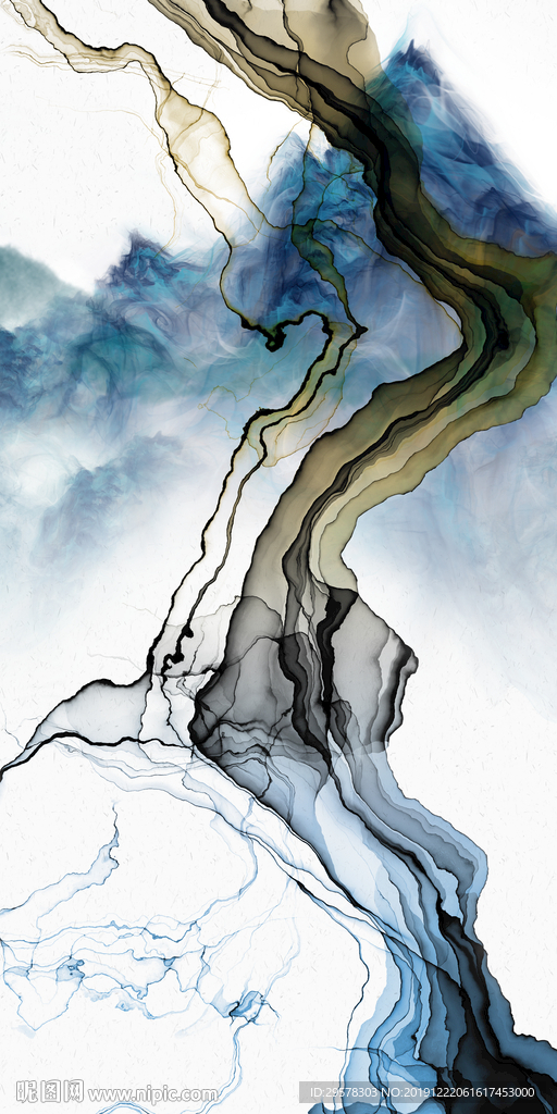 抽象晶瓷玄关图 TIF分层