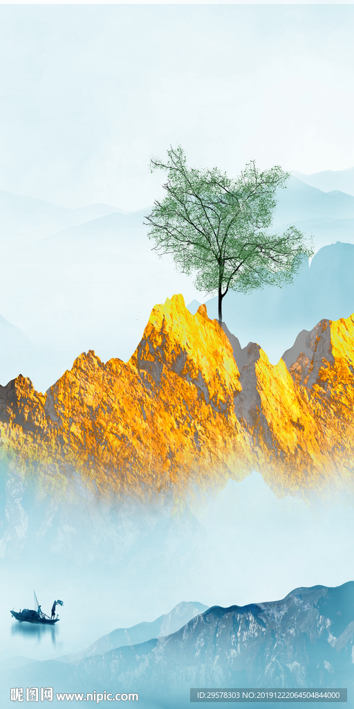 金色 晶瓷玄关图 TIF分层