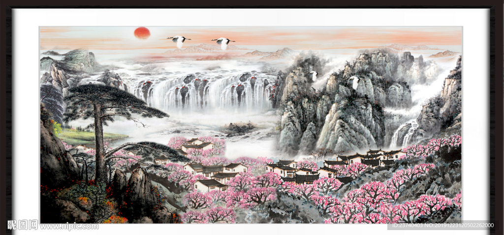 中堂画山水