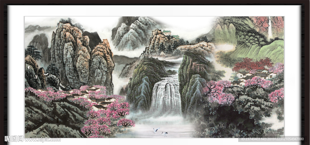 中堂画山水