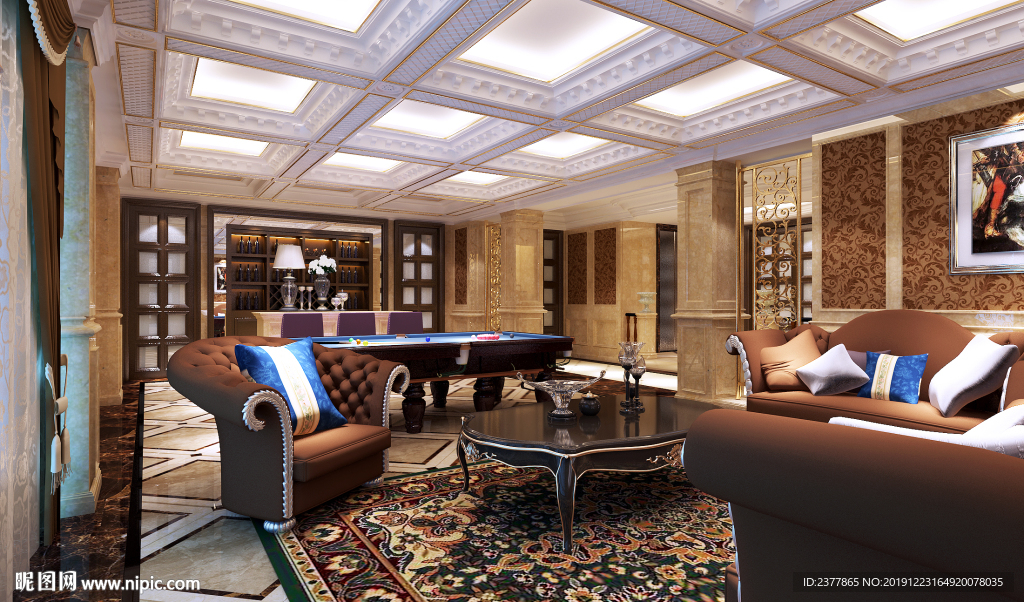 超豪华豪宅别墅装修休闲室效果图