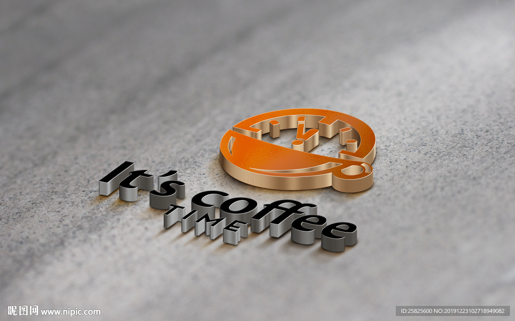 logo样机金属效果贴图