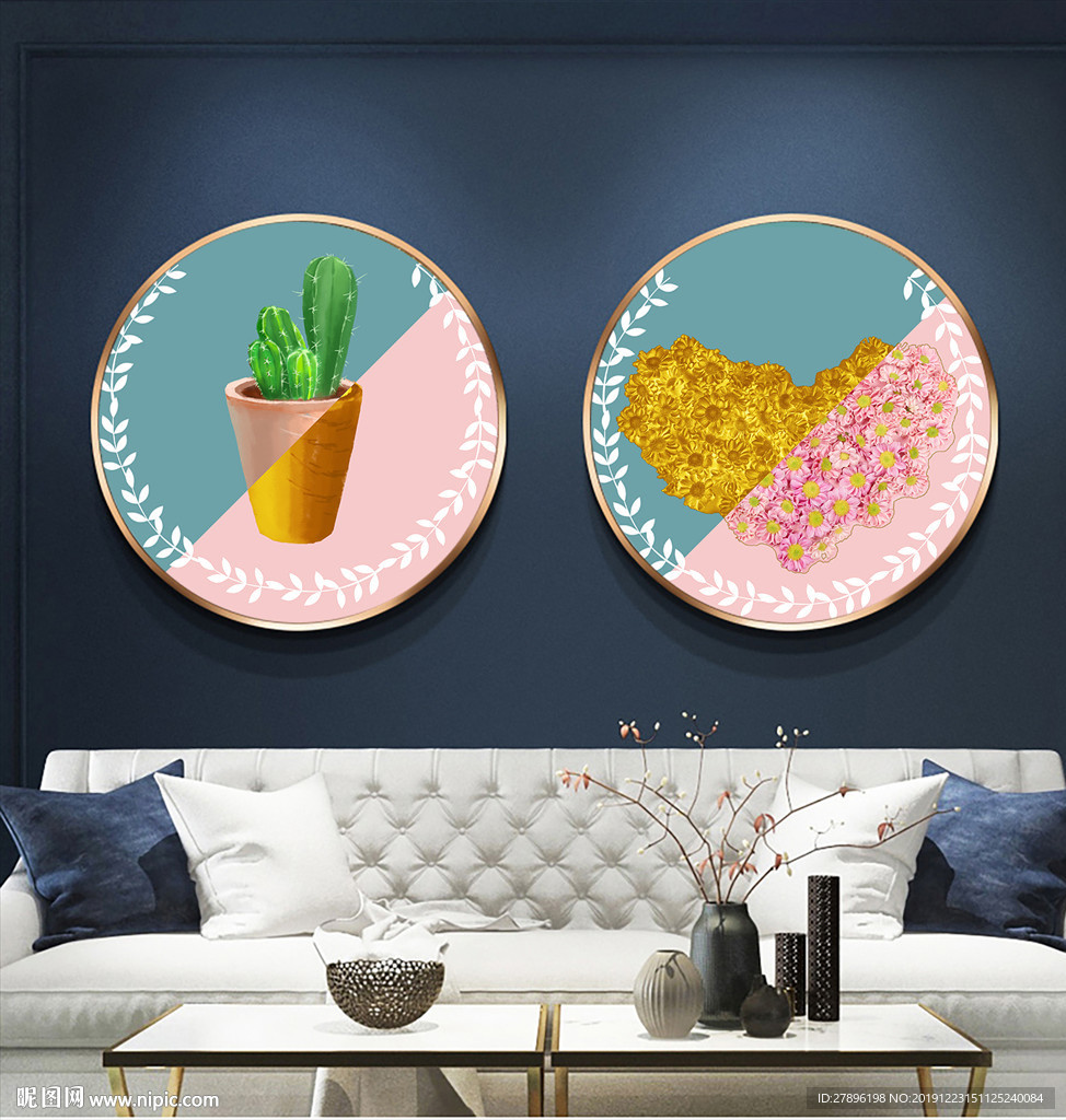 公主风两联装饰画