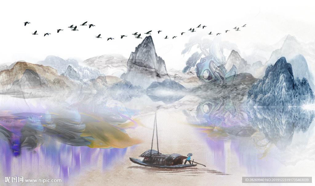 禅意水墨山水