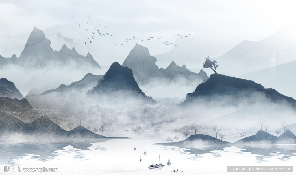 抽象山水