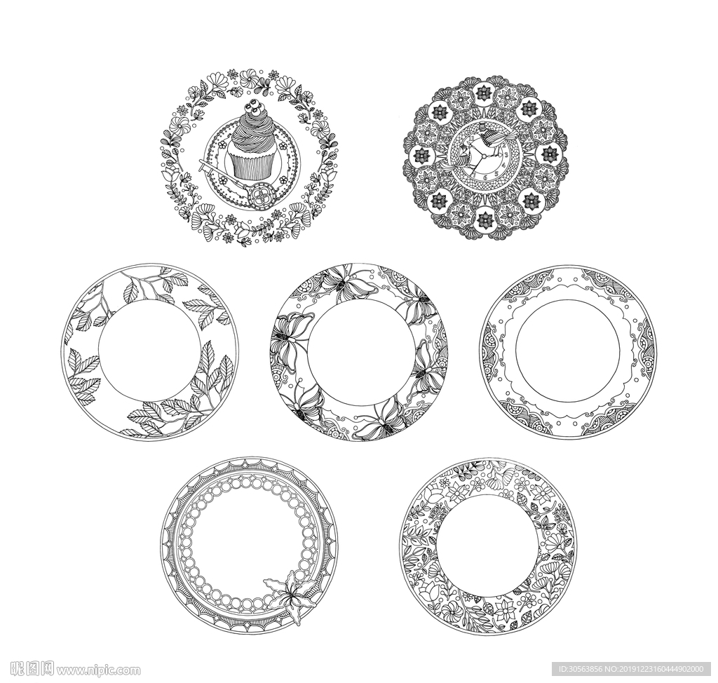 矢量花环