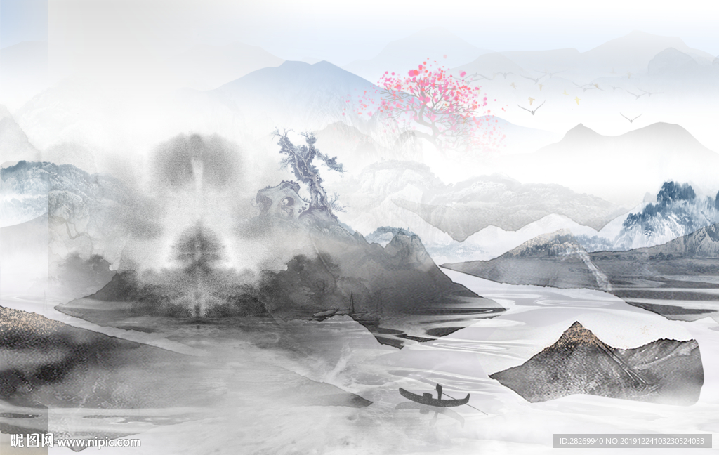 水墨设计图__PSD分层素材_PSD分层素材_设计图库_昵图网