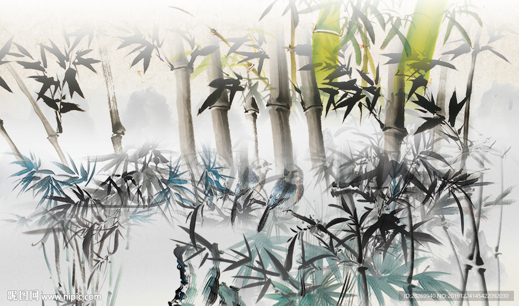 水墨竹子