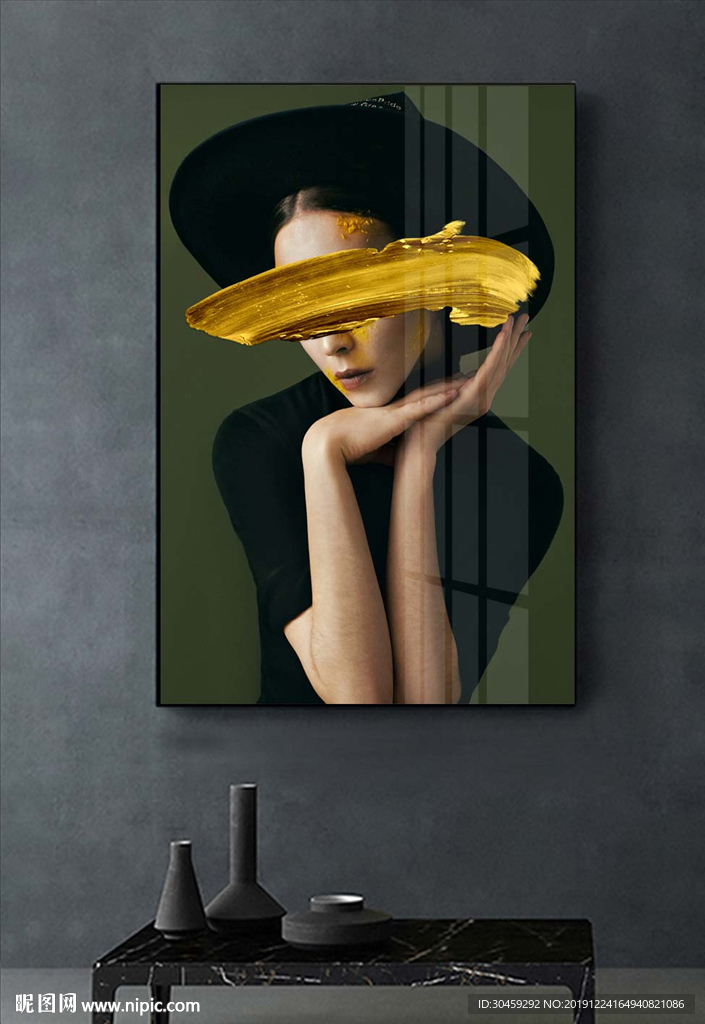 复古美女装饰画