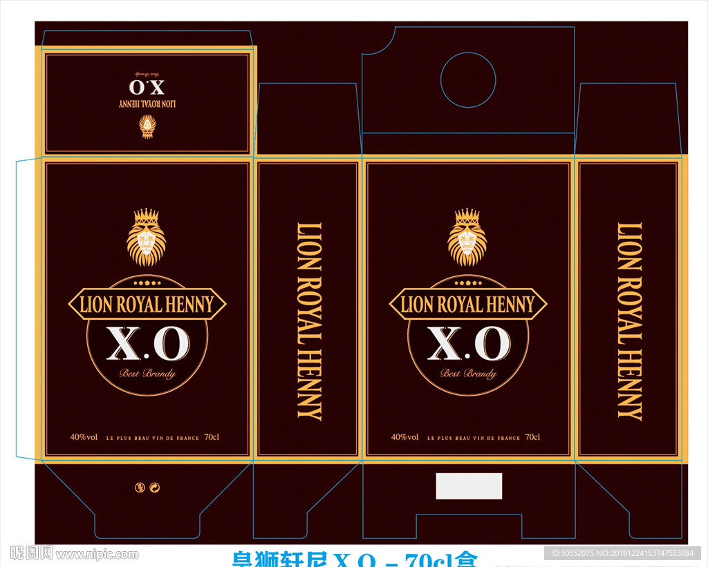 高档洋酒包装平面设计图