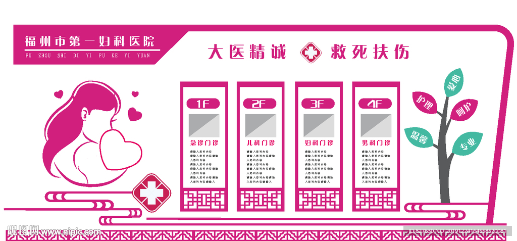 妇科医院展板