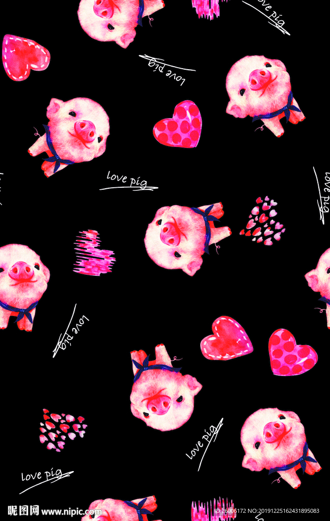 数码印花 大牌 复小猪