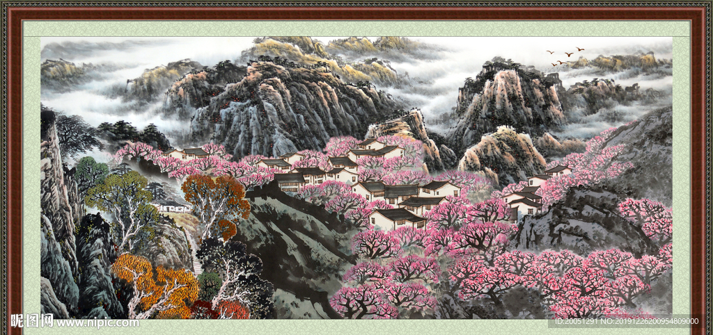 中堂画山水