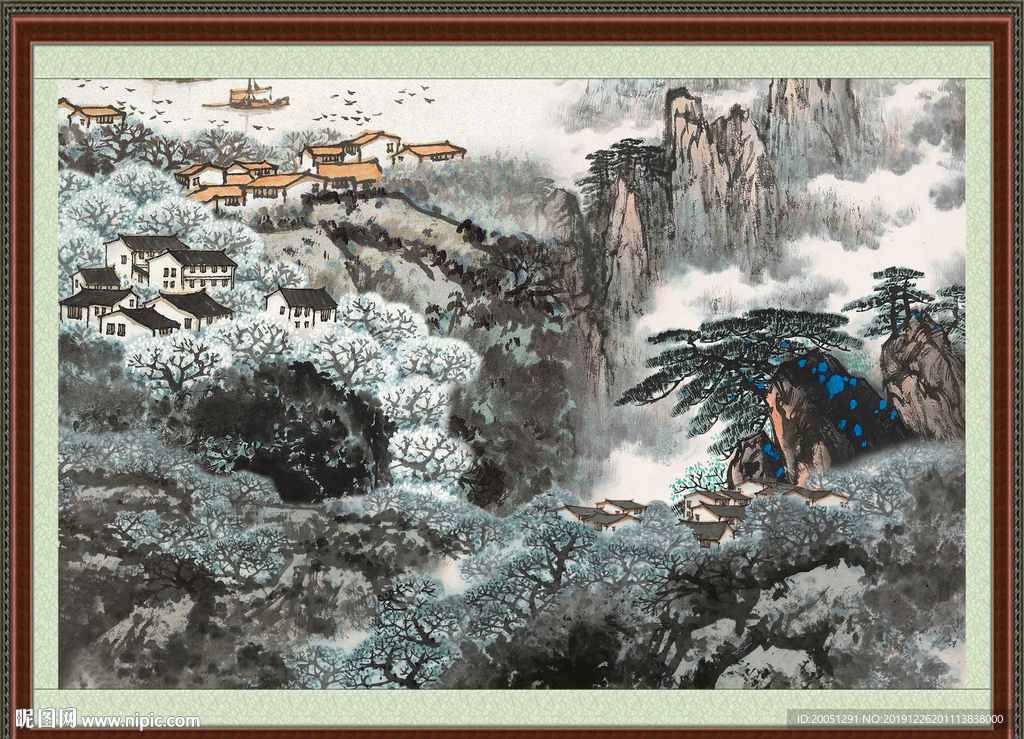 中堂画山水