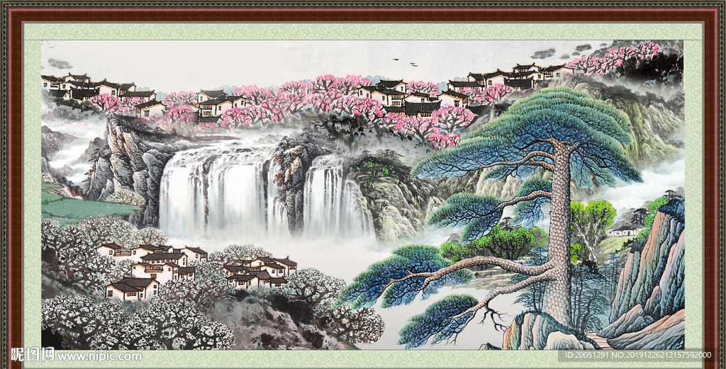 中堂画山水