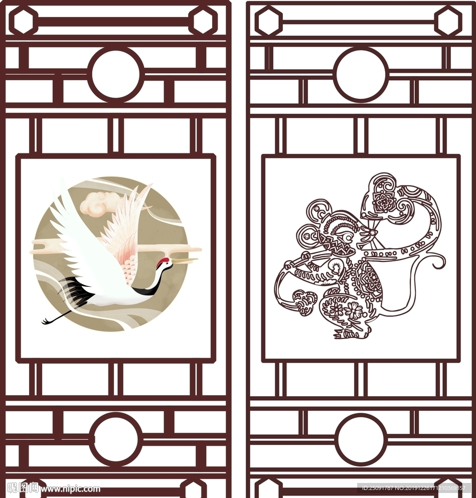古典屏风 古风 文化建设