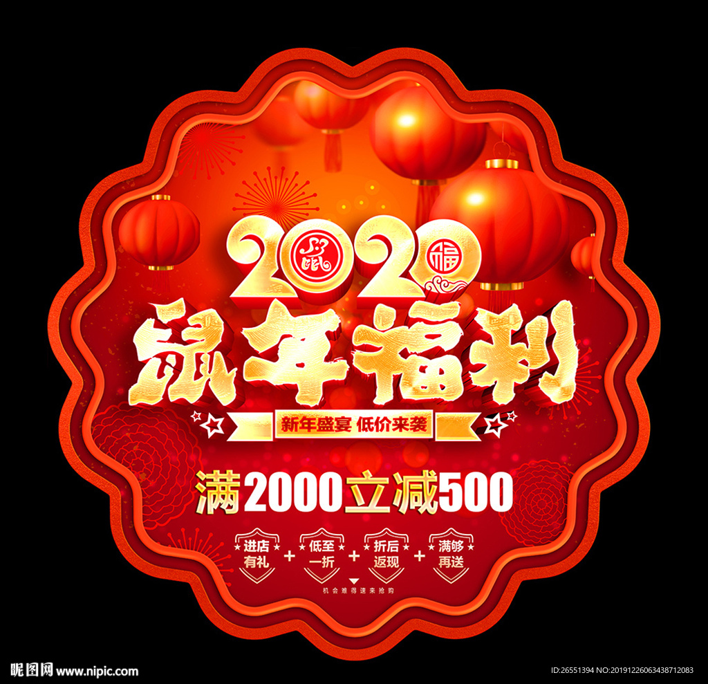 新年地贴 新年促销