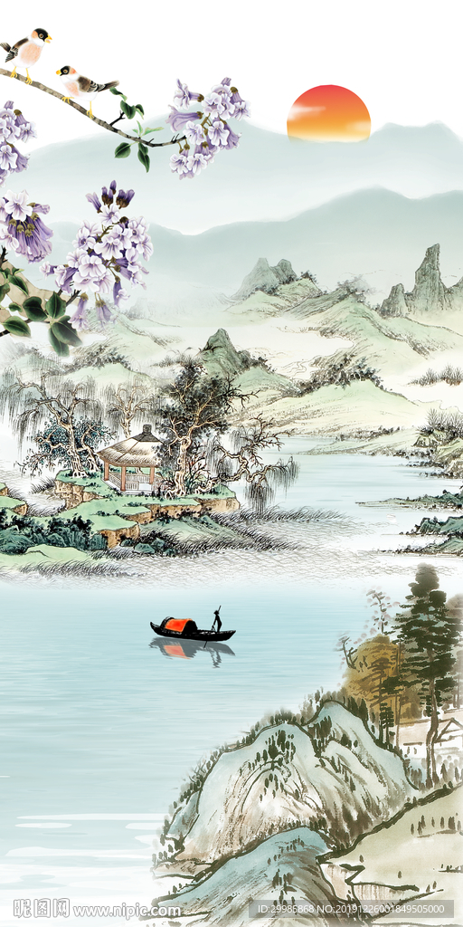 新品山水高清画 tif分层