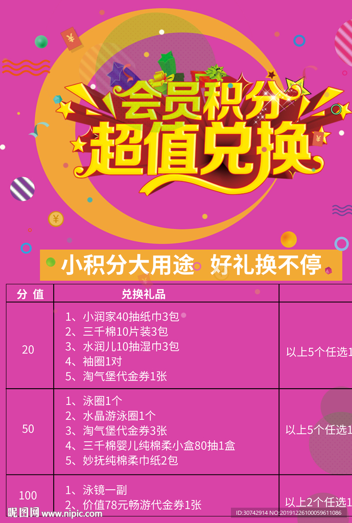 会员积分超值兑换海报
