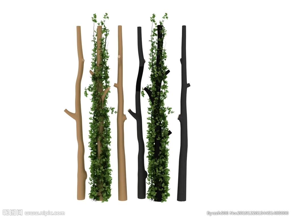 树干藤蔓3d模型