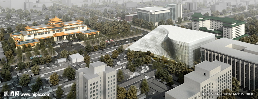 现代办公楼建筑效果图