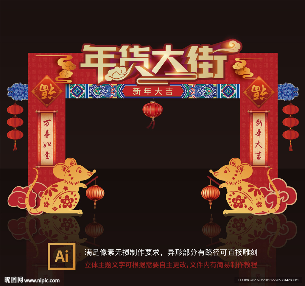 年货门头 鼠年门头