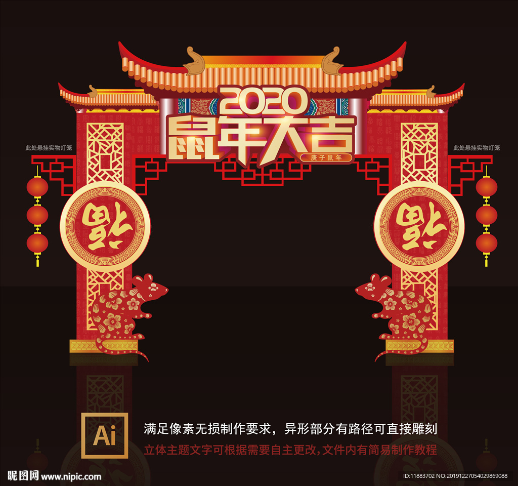 鼠年门头