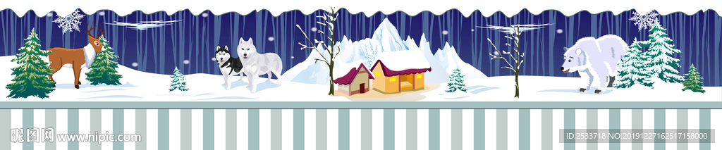 简约冰雪墙纸背景