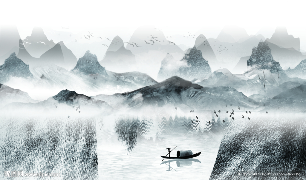 抽象山水背景