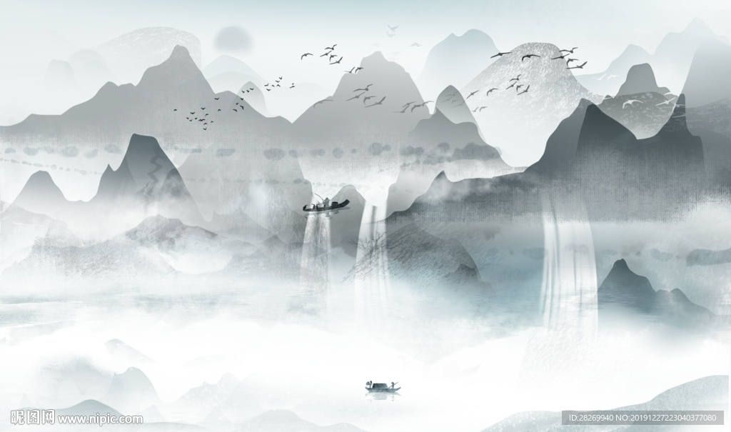 抽象山水背景
