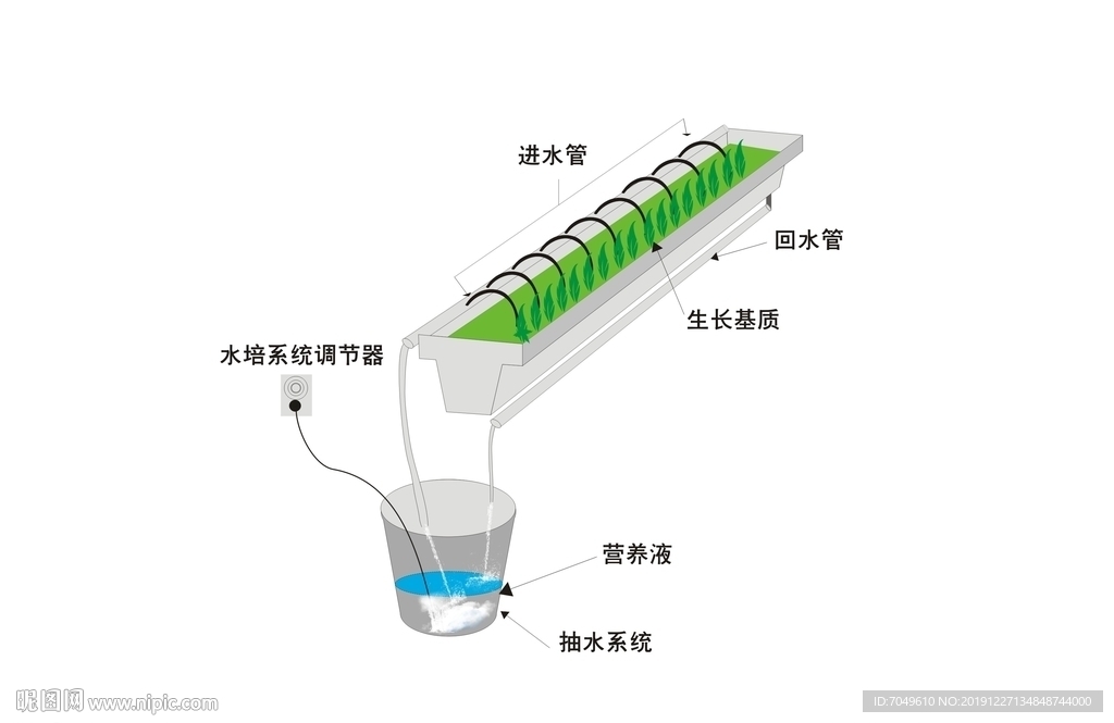 农业水培蔬菜示意图