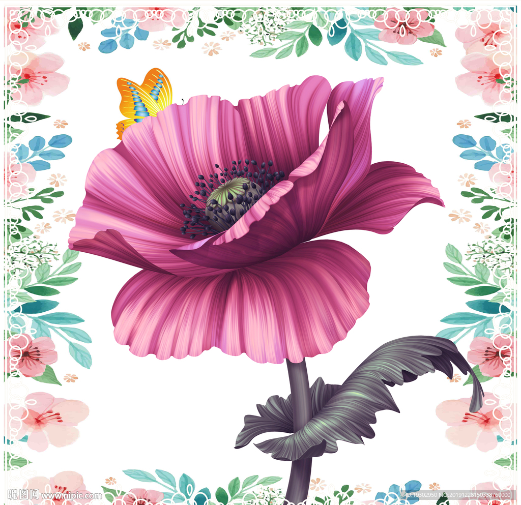手绘花