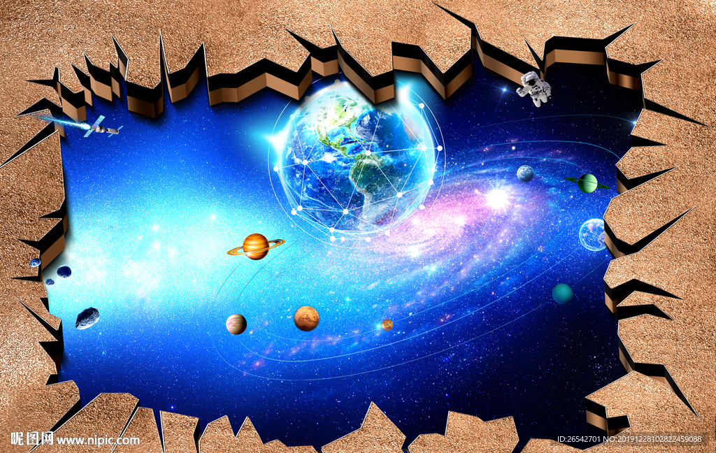 3D星空立体背景墙