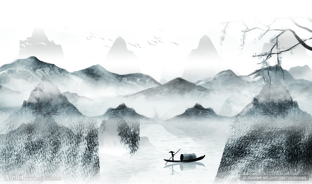 抽象山水背景