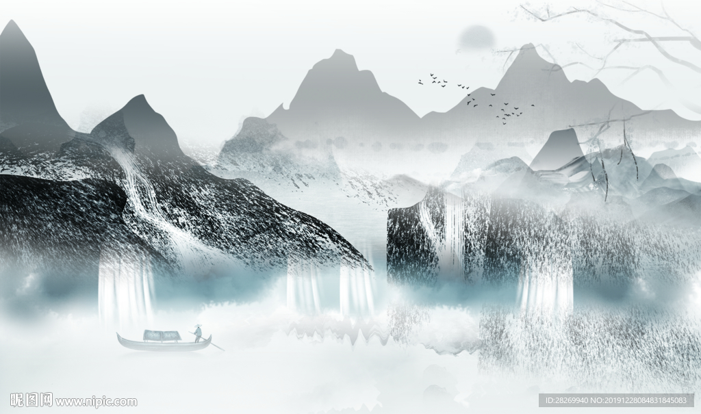 抽象山水背景
