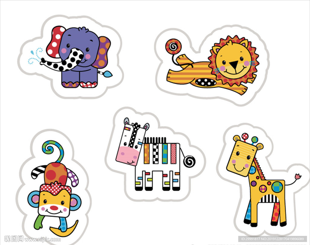 矢量创意动物卡通