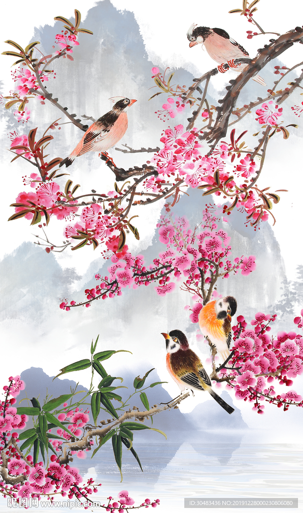 红色梅花玄关